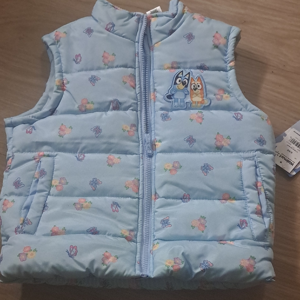 Kids Blue Cartoon‎ Puffer Vest